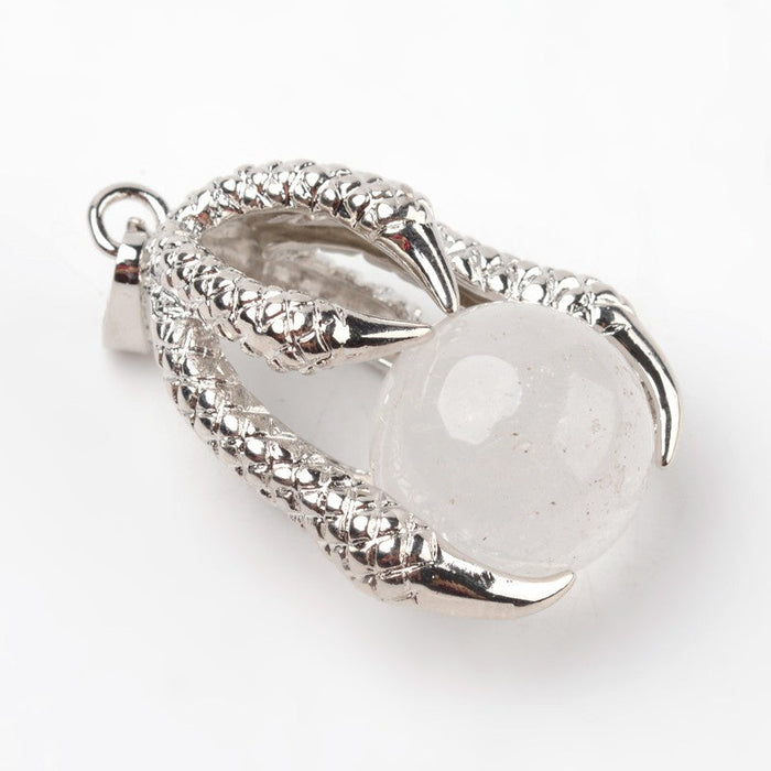 Clear Quartz Dragon Claw Pendant, 5 Pieces in a Pack