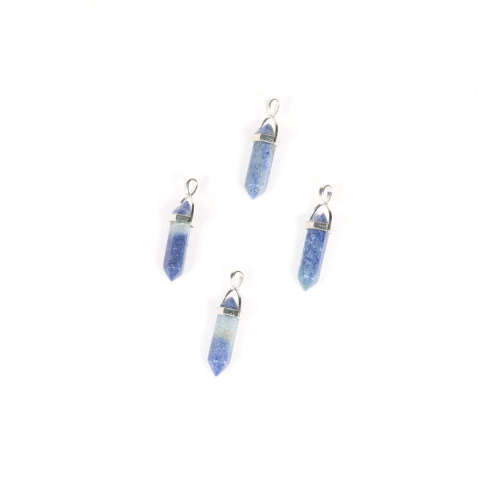 Blue Aventurine Point Shape Pendants, 5 Pieces in a Pack, #021