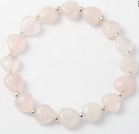 Rose Quartz Bracelet, 8mm, 5 Pieces in a Pack