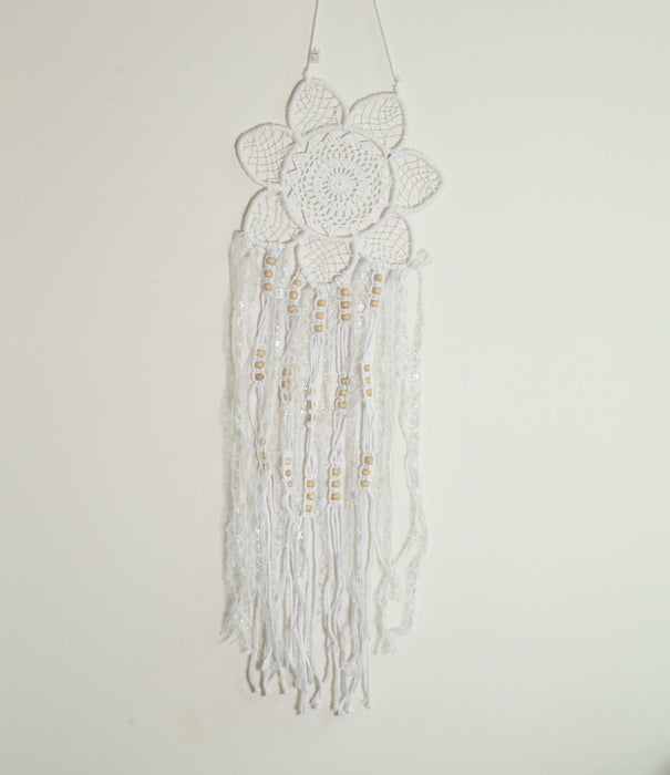 Dream Catcher Flower White, 5 Pieces in a Pack, #SM6