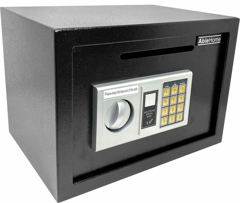 Electronic Digital Depository Safe W/ Cash Slot Drop Off Retail Security Vault