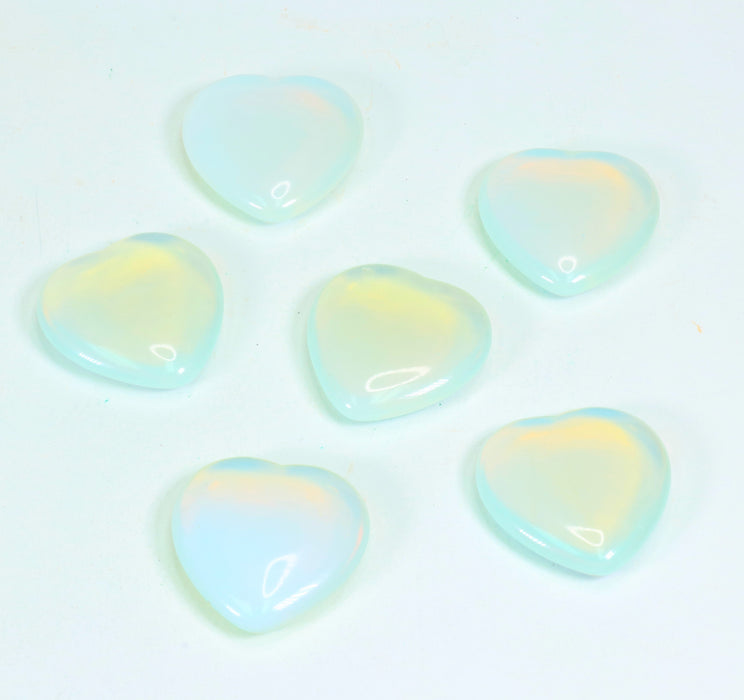 Opalite Hearts, 40mm, 10 Pieces in a Pack, #040