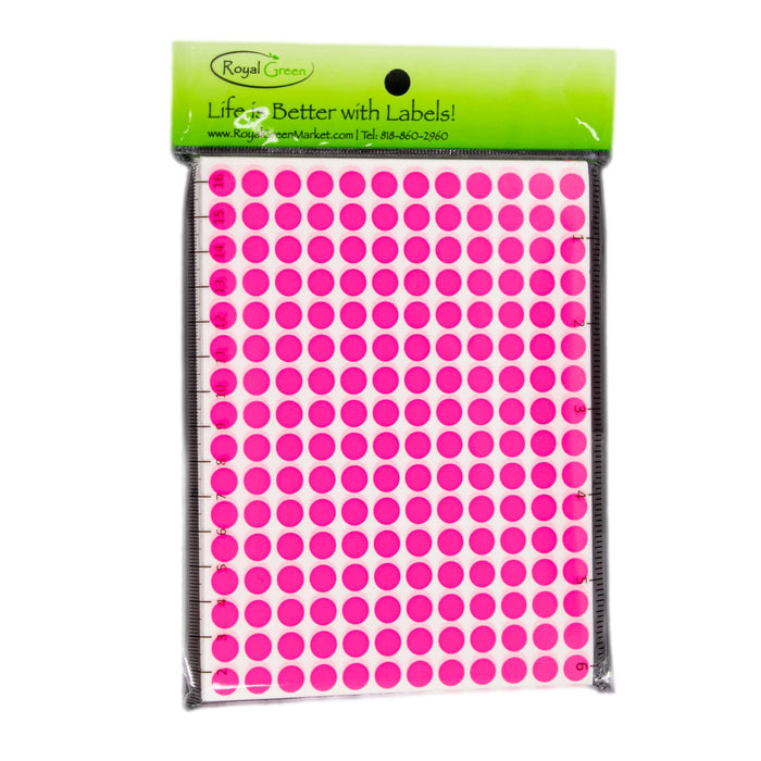 Dot Stickers ~1/4 Inch 8 mm Pink, 8400 Dots in a Pack
