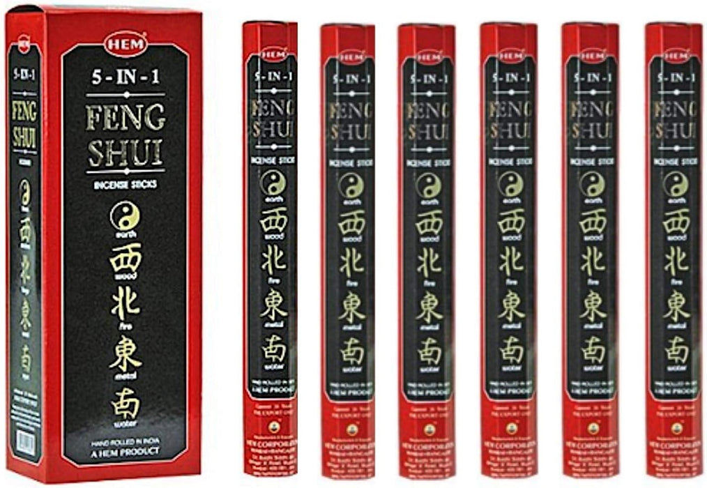 Hem Feng Shui, Incense Sticks, 60 grams in one Pack, 6 Pack Box