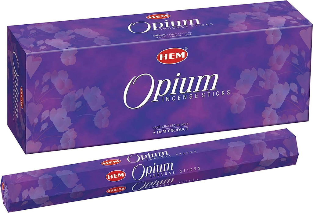 Hem Opium, Incense Sticks, 18 grams in one Pack, 25 Pack Box
