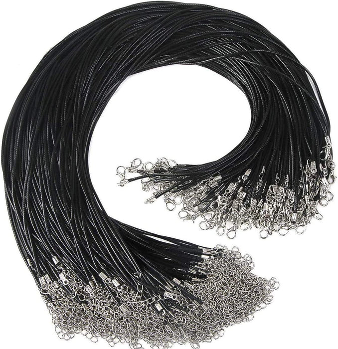 24” Korean Wax Pendant String, Necklace Cord, Rope in Bulk, 100 Pieces in a Pack