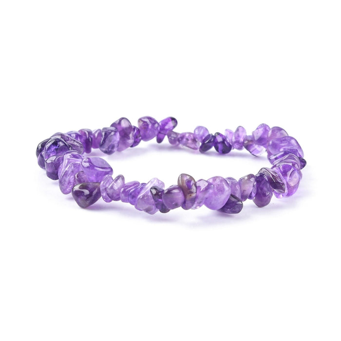 Amethyst Chip Stone Bracelet, 5 Pieces in a Pack, #059
