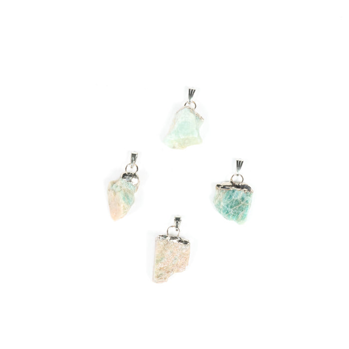 Amazonite Raw Pendants, 5 Pieces in a Pack, #031