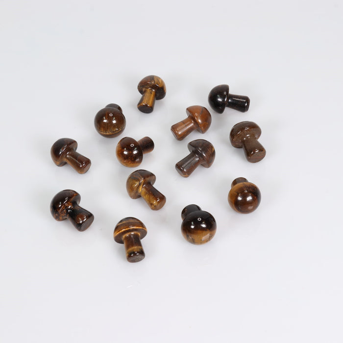 Tiger Eye Mushrooms, 20mm, 10 Pieces in a Pack, #012