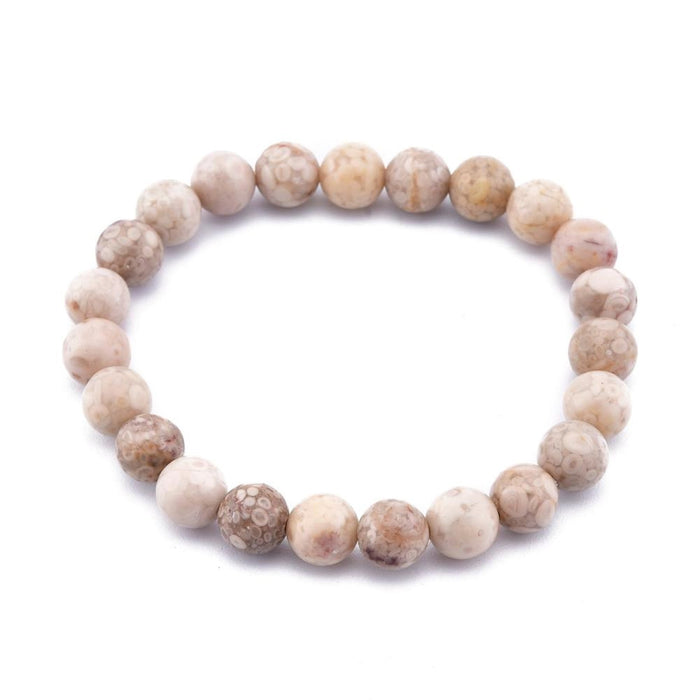 Natural Maifanite Bracelet, No Metal, 8 mm, 5 Pieces in a Pack#185
