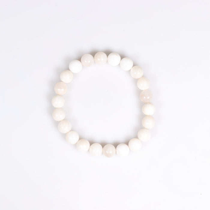 Natural Moonstone Bracelet, No Metal, 8 mm, 5 Pieces in a Pack, #086