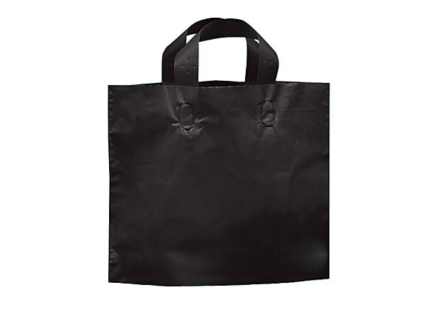 Black Piccolo Reusable Plastic Bags, 12x10x4", 250 Pieces in a Pack