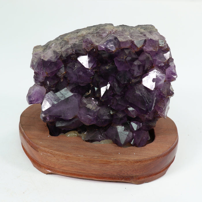 Amethyst Cluster Natural Form on Wood Stand, 1 Piece, 2000-2500 Gr, #004