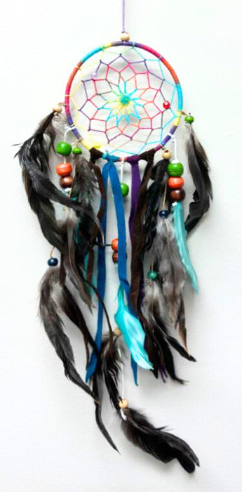 Dream Catcher, Colored Feathers with Ribbon, 5 Pieces in a Pack #SM2FB