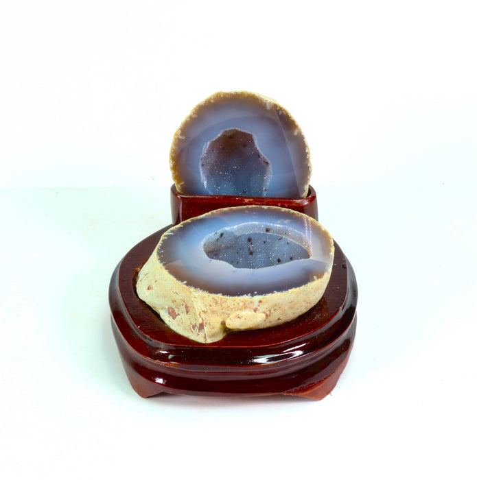 Agate Jewelry Box on Wood Stand, Medium, 1 Piece in a Pack,  #001
