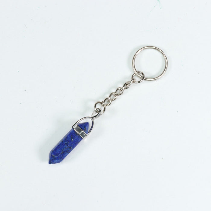 Lapis Lazuli Point Shape Key Chain, 0.30" x 1.5" Inch, 10 Pieces in a Pack, #051