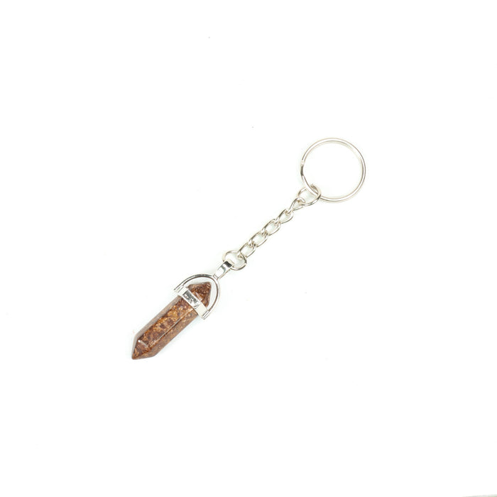Bronzite Point Shape Key Chain, 0.30" x 1.5" Inch, 10 Pieces in a Pack, #073