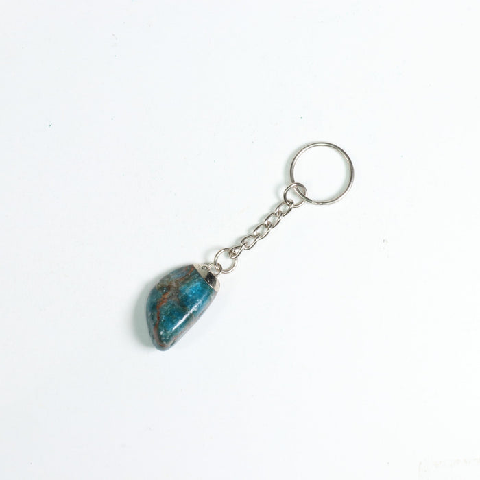 Blue Apatite Mixed Shape Key Chain, 0.70" x 0.90" x 0.40" Inch, 10 Pieces in a Pack, #025