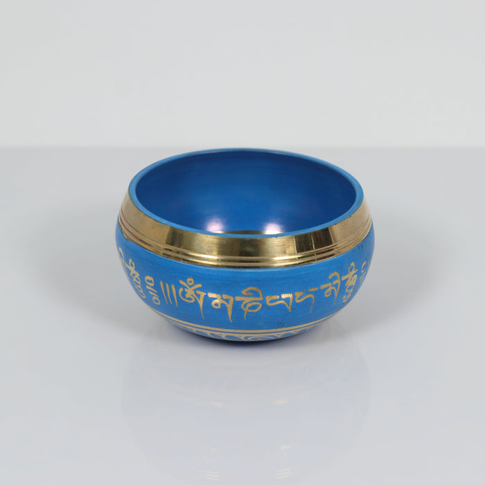 Atma Buti Metal Singing Bowl Blue, 3" Inch,  230 Grams