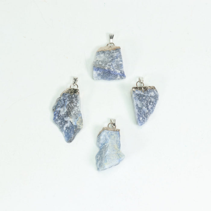 Blue Aventurine Raw Mixed Shape Pendants, 5 Pieces in a Pack, #082