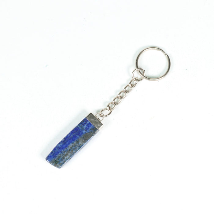 Lapis Lazuli Key Chain, 0.45" x 1.80" x 0.25" Inch, 10 Pieces in a Pack, #015