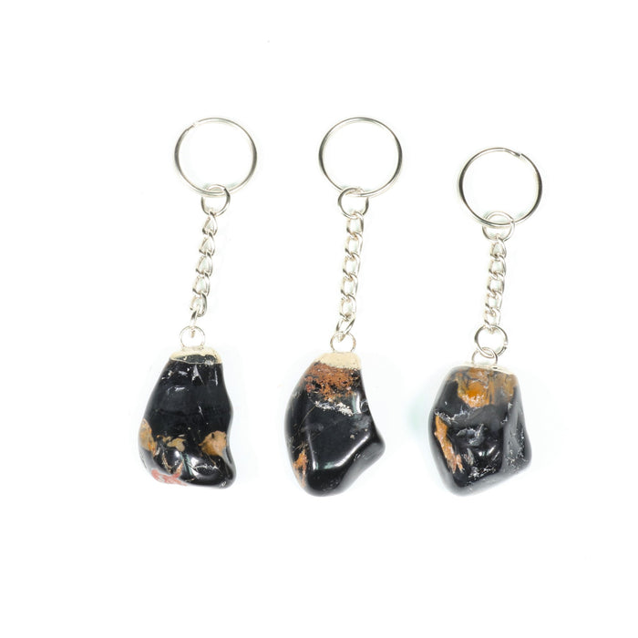 Argentina Onyx Mixed Shape Key Chain, 10 Pieces in a Pack, #069