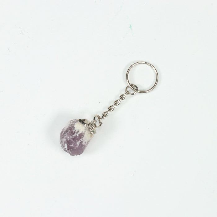 Amethyst Raw Stone Key Chain,10 Pieces in a Pack, #023