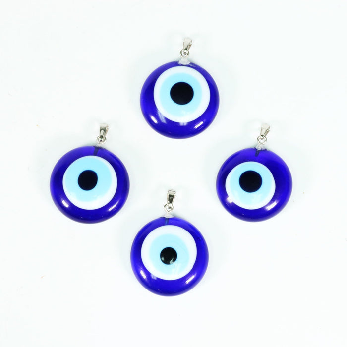 Evil Eye Shaped Pendants, 1.20" x 1.20" x 0.40" Inch, 10 Pieces in a Pack, #045