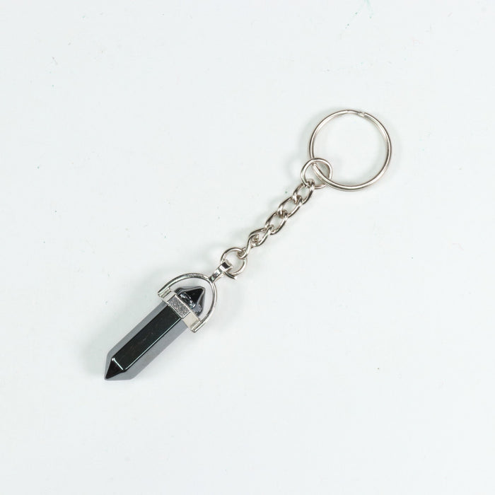 Hematite Point Shape Key Chain, 0.30" x 1.5" Inch, 10 Pieces in a Pack, #063