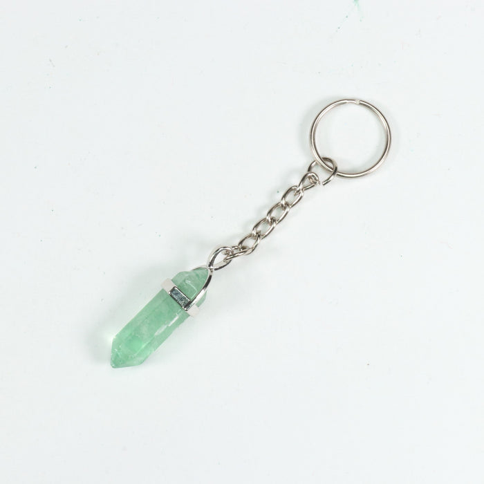 Fluorite Point Shape Key Chain, 0.30" x 1.5" Inch, 10 Pieces in a Pack, #012