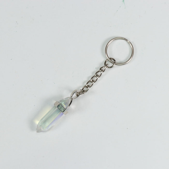 Angel Quartz Point Shape Key Chain, 0.30" x 1.5" Inch, 10 Pieces in a Pack, #065