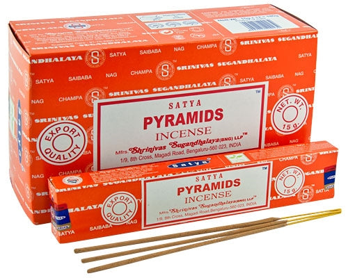 Satya Pyramid, Incense Sticks, 15 grams in one Pack, 12 Pack Box