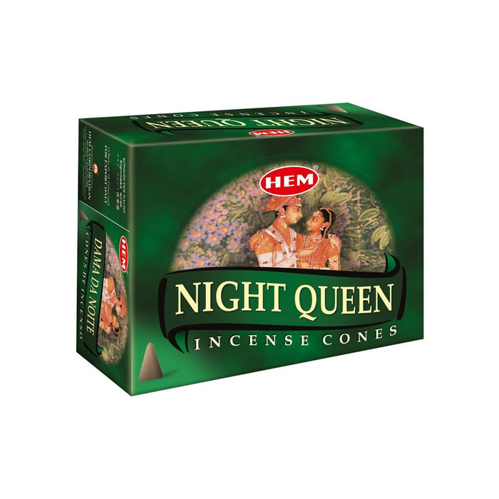 Hem Night Queen, Incense Cone, 24 grams in one Pack, 12 Pack Box
