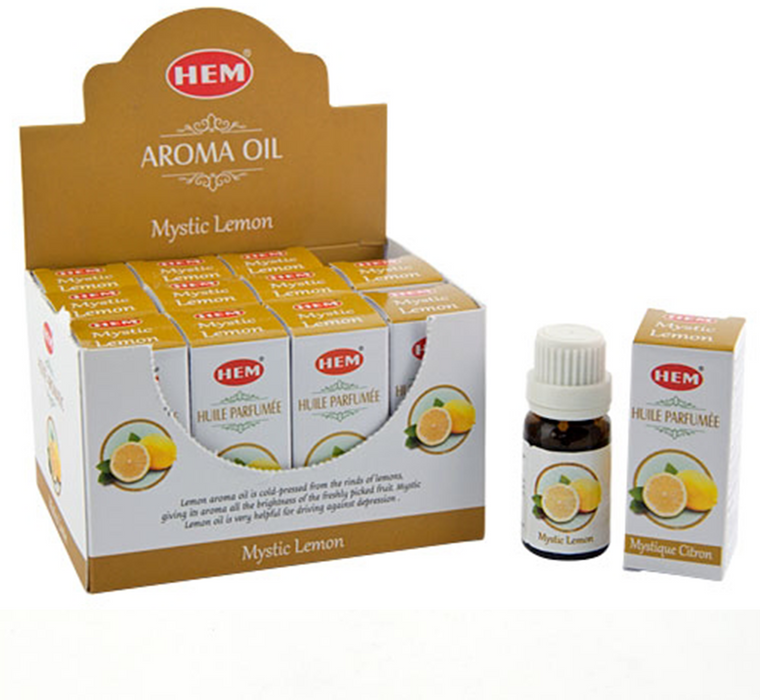 Hem Mystic Lemon  Aroma Oil, 12 packs of 10 ml