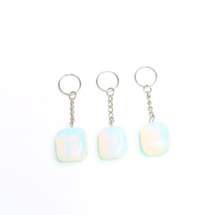 Opalite Mixed Shape Key Chain, 10 Pieces in a Pack, #068