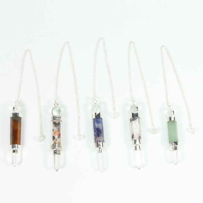 Assorted Stones Shaped Pendulum, 10" x 3" Inch, 10 Pieces in a Pack, #0005