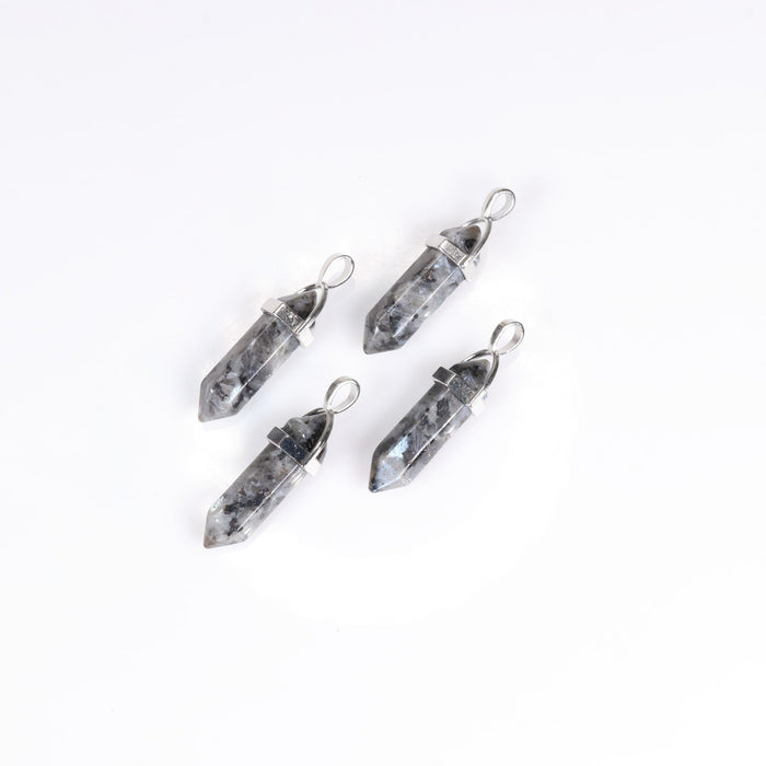 Larvikite Point Shape Pendants, 0.30" x 1.5" Inch, 5 Pieces in a Pack, #005