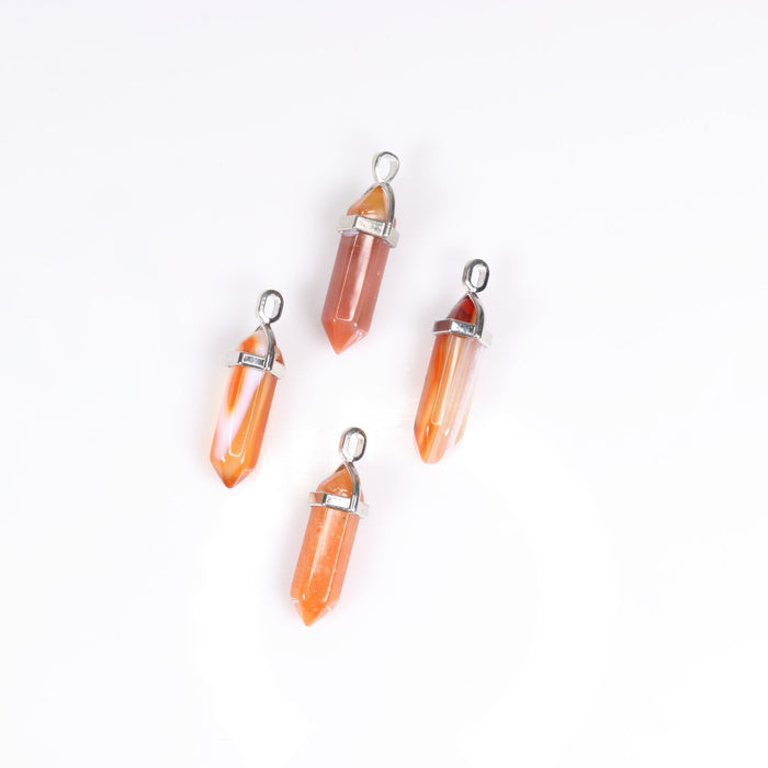 Carnelian Point Shape Pendants, 0.30" x 1.5" Inch, 5 Pieces in a Pack, #052