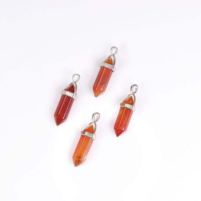 Carnelian Point Shape Pendants, 0.30" x 1.5" Inch, 5 Pieces in a Pack, #054