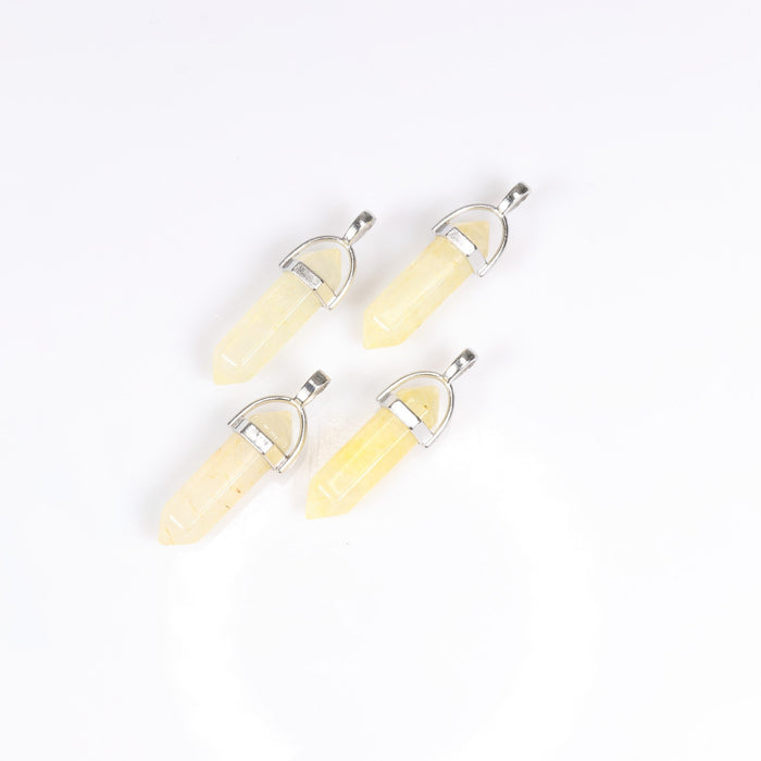 Citrine Point Shape Pendants, 0.30" x 1.5" Inch, 5 Pieces in a Pack, #061