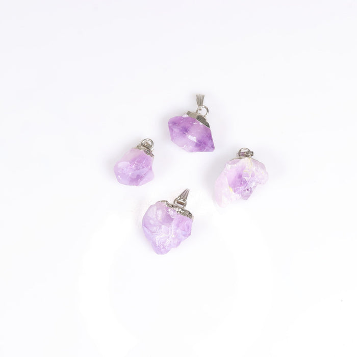 Amethyst Raw Pendants,10 Pieces in a Pack, #005