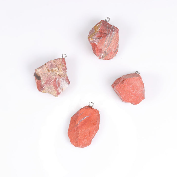 Red Jasper Raw Pendants, 5 Pieces in a Pack, #014