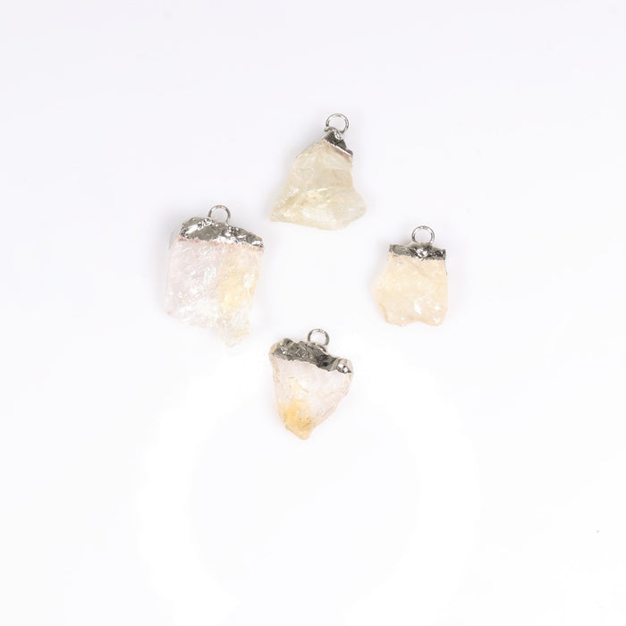 Citrine Raw Pendants, 10 Pieces in a Pack, #006