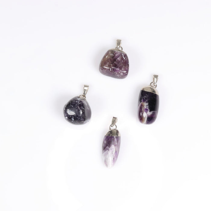 Dream Amethyst Mixed Shape Pendants, 0.55" x 0.95" Inch, 5 Pieces in a Pack, #046