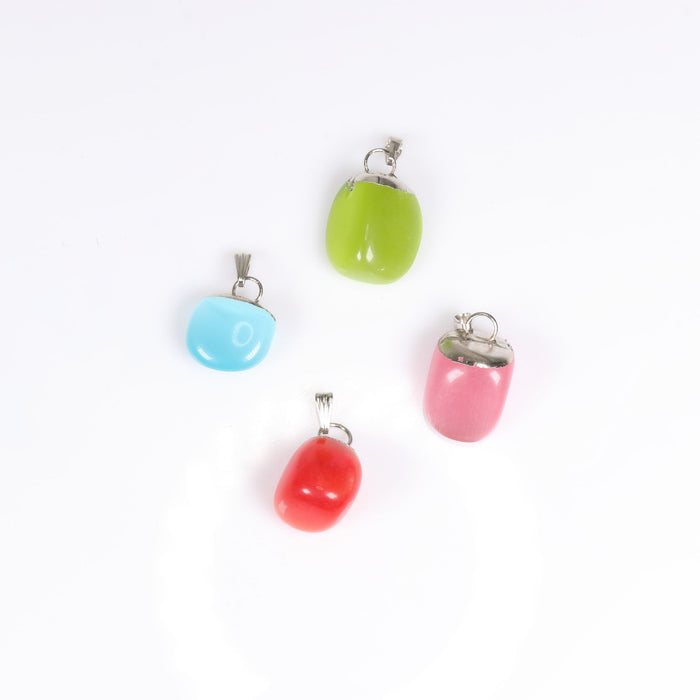 Cat's Eye Mixed Shape Pendants, 0.55" x 1.10" Inch, 5 Pieces in a Pack, #056