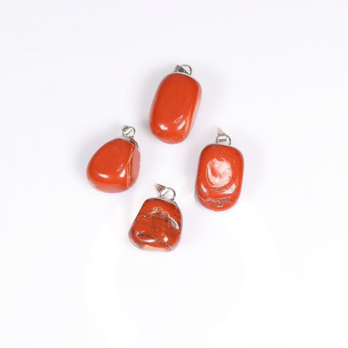 Red Jasper Mixed Shape Pendants, 0.70" x 1.15" Inch, 5 Pieces in a Pack, #006
