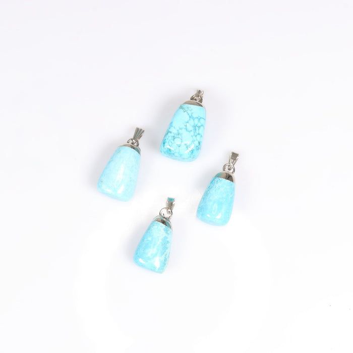 Turquoise Howlite Mixed Shape Pendants, 0.55" x 1.10" Inch, 10 Pieces in a Pack, #013