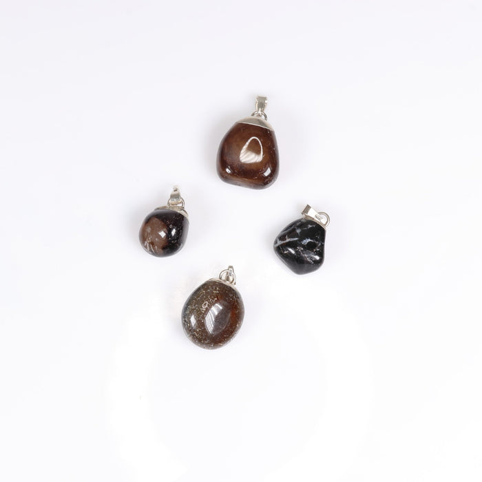 Agate Mixed Shape Pendants, 0.70" x 0.90" x 0.40" Inch, 5 Pieces in a Pack, #048
