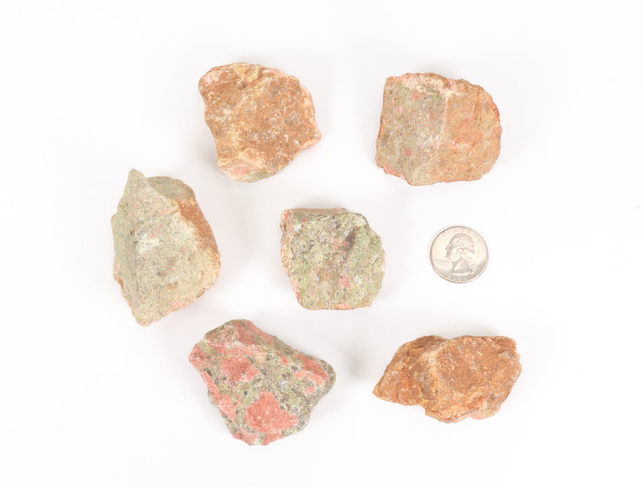Unakite Rough Stone, 3-6cm, 20 Pieces in a Pack, #005