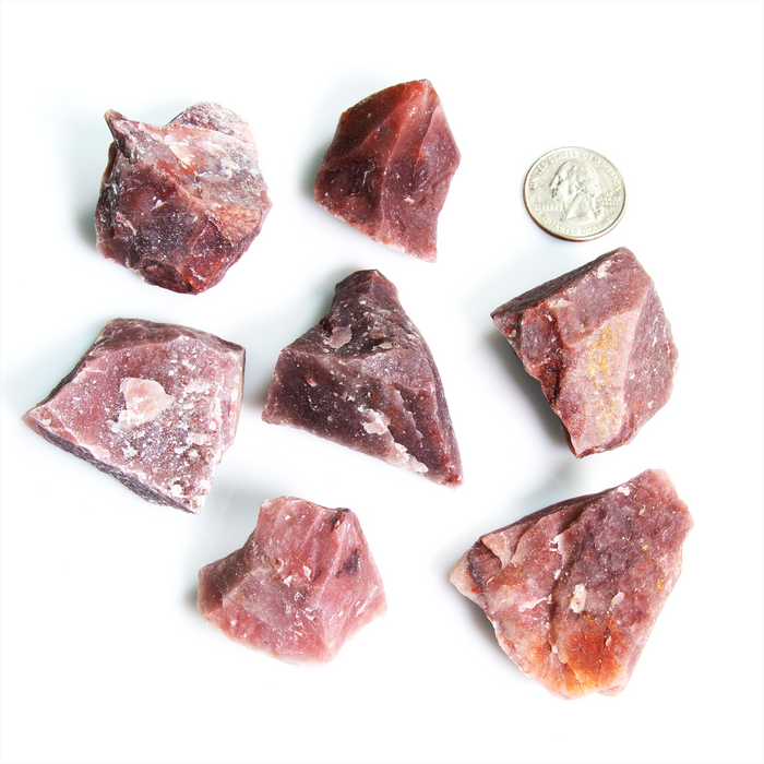 Red Quartz Rough Stone, 3-5cm, 20 Pieces in a Pack, #009